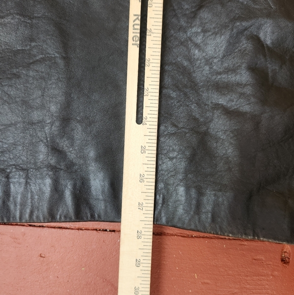 BOSTON HARBOUR Men's Bomber Jacket Large Black Leather Quilted Lining - Picture 13 of 15